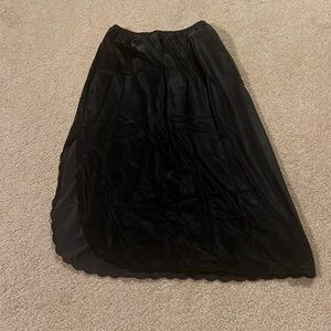 Small Black Silk Slip Skirt
